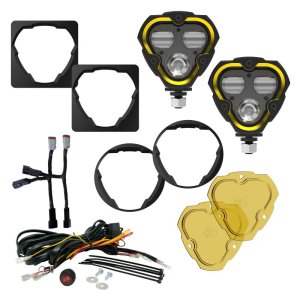 Jeep Wrangler JK Fog Light Kit - Front - KC HiLiTES - FLEX ERA 3 Dual Mode SAE - `10-`24 Jeep Wrangler JK Fog Light Kit - Front - KC HiLiTES - FLEX ERA 3 Dual Mode SAE - `10-`24